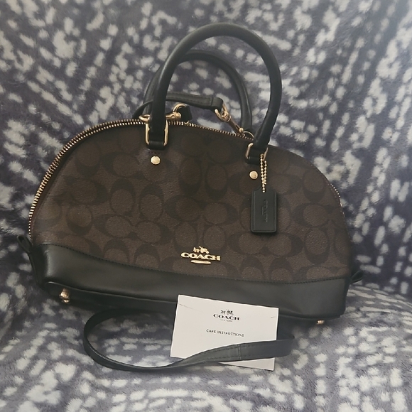 Coach Handbags - Coach Signature Brown and Black Satchel